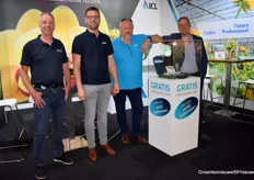 In the stand of ICL the action for free manure box APK was promoted. You can still register for it in the coming month! In the picture, from left to right: Eric Brachter, Roel Bloemert and Riny Westdijk of ICL and Klaas-Jan de Ruiter of Holland Gaas.                   